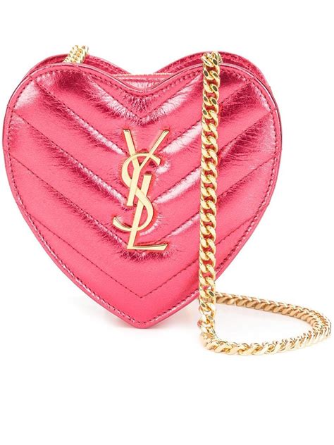 ysl heart bag pink|YSL heart shaped bag.